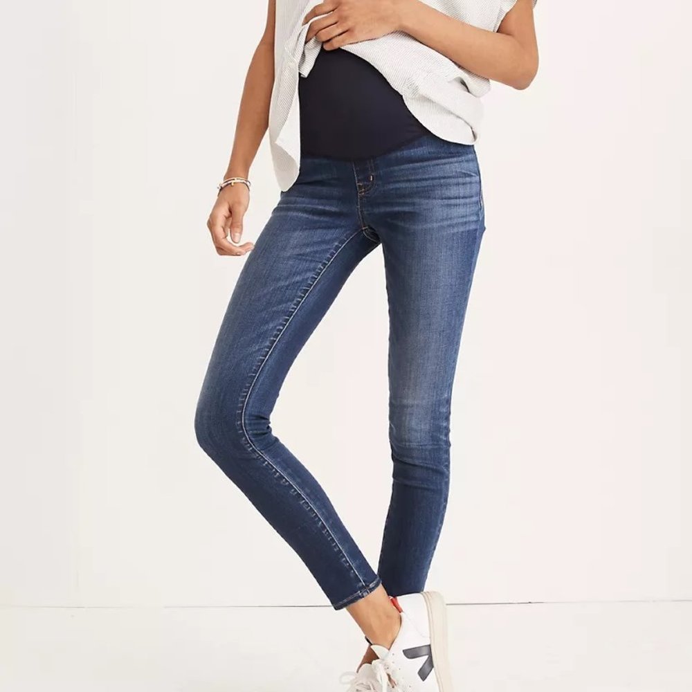 Madewell Maternity Over-the-Belly Skinny Jeans in Danny Wash